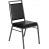 Red carpet3 Stacking Banquet Chair in Vinyl with Silvervein Frame