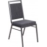 Red carpet3 Stacking Banquet Chair in Vinyl with Silvervein Frame