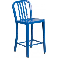 24" Metal Counter Height Stool Stratos