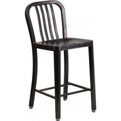 24" Metal Counter Height Stool Stratos
