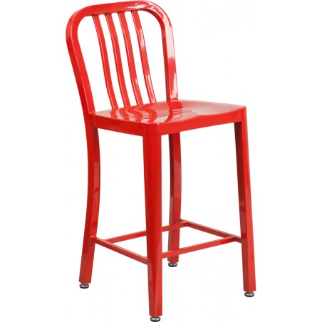 Tabouret de hauteur de comptoir 24 po en métal Stratos