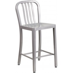 Tabouret de hauteur de comptoir 24 po en métal Stratos