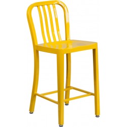 24" Metal Counter Height Stool Stratos