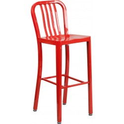 30" High Stratos Metal Barstool