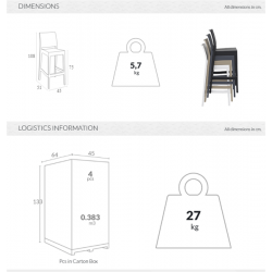 Maya outdoor terrasse barstool