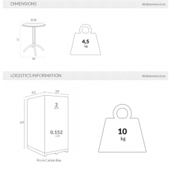 Outdoor bistro table Octopuss
