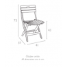Berni folding plastic chair