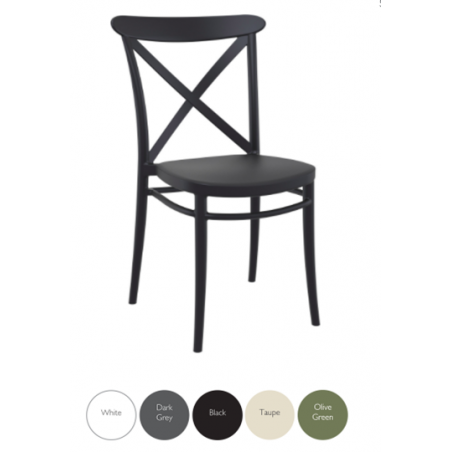 Cross resin patio chair