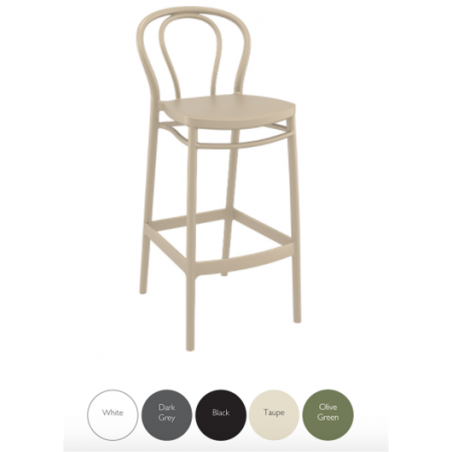 Victor - Restaurant patio barstool resin
