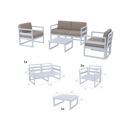 Leto outdoor lounge set