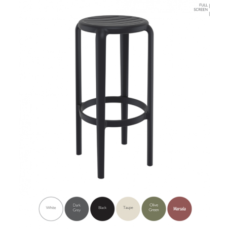 Mot - Backless outdoor stackable restaurant barstool