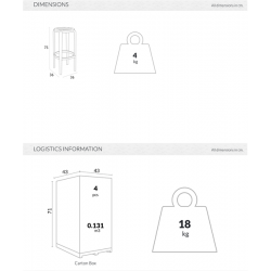 Mot - Backless outdoor stackable restaurant barstool