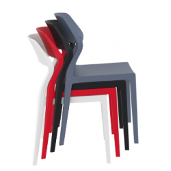 Terrace stackable chair snow